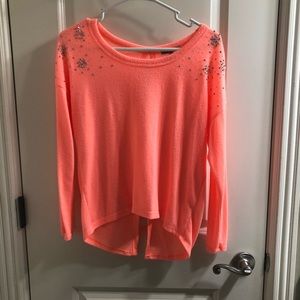 Coral Sequin Long Sleeve